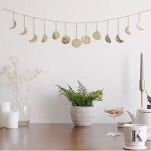 Anthro Moon Phase Wall Hanging Decor Handmade